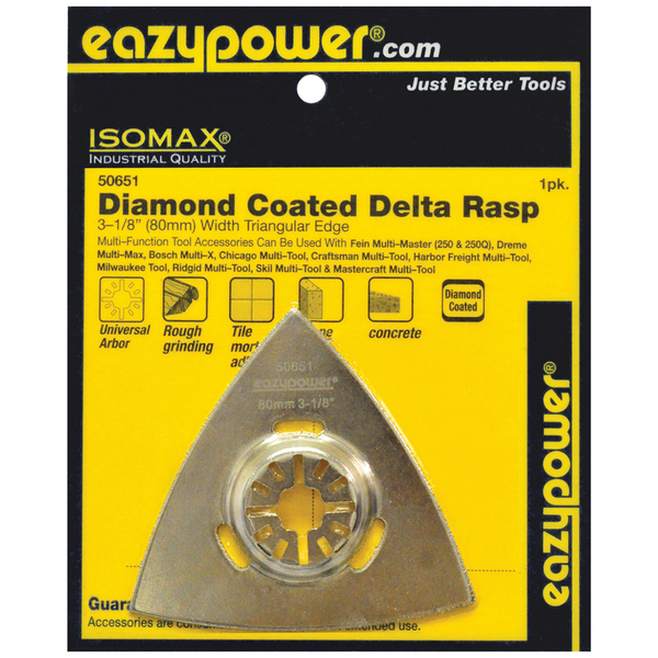 Eazypower Oscill 80Mm 3-1/8" Diamond Coated Delta Rasp, 1 pc 50651